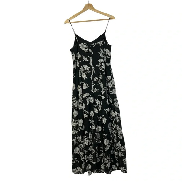 J. Crew Black & White Daisy Floral Tiered Maxi Dress 8 - Picture 5 of 8